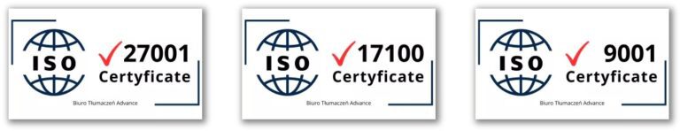 ISO27001 ISO17100 ISO9001